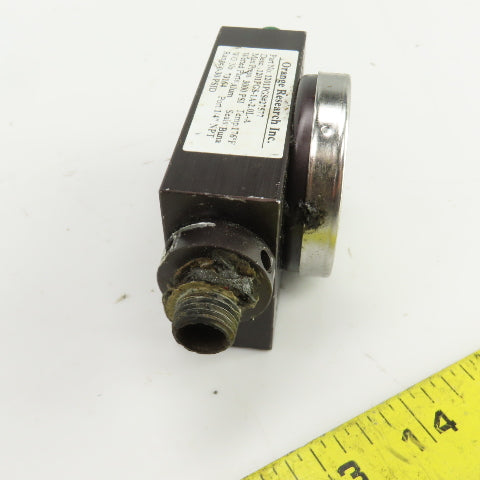 Orange Research 1201PGS-1A-.0L-A Differential Pressure Switch 3000PSI 1/4" NPT