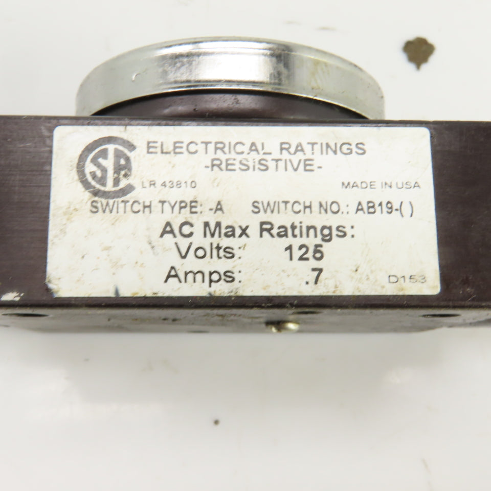 Orange Research 1201PGS-1A-.0L-A Differential Pressure Switch 3000PSI 1/4" NPT