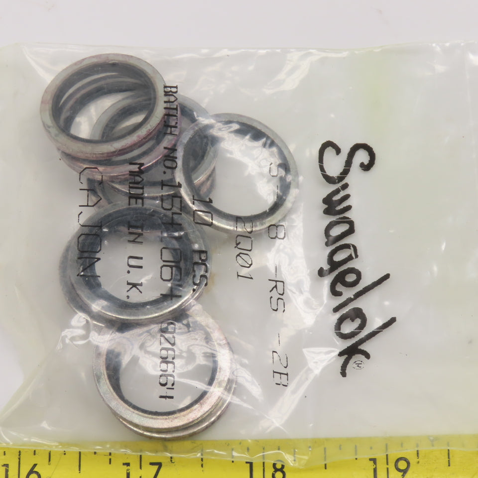 Swagelok S-8-RS-2B Carbon Steel Buna Gasket For 1/2" ISO Parallel Thread Lot/10