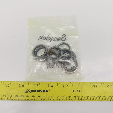 Swagelok S-8-RS-2B Carbon Steel Buna Gasket For 1/2" ISO Parallel Thread Lot/10