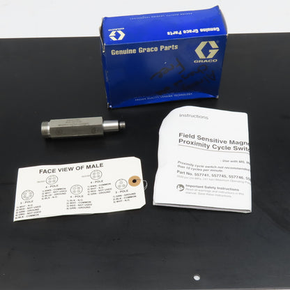 Graco 557746 Proximity Switch 5 Pin Male MDP Feeder NOS
