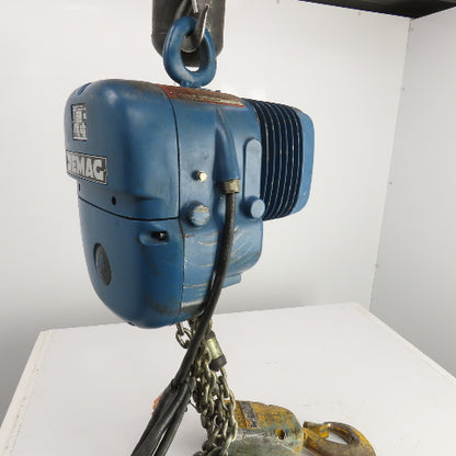 Demag PK10N 2000LBS 1 Ton Electric Chain Hoist 15' Lift 12.5FPM 230/460V 3PH