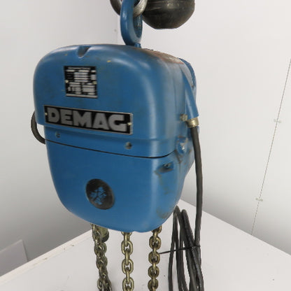 Demag PK10N 2000LBS 1 Ton Electric Chain Hoist 15' Lift 12.5FPM 230/460V 3PH