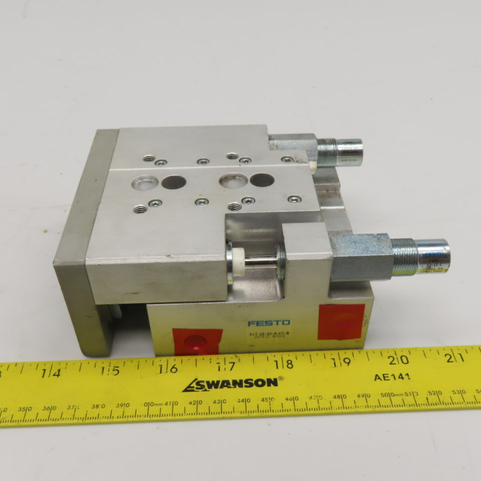 Festo SLT-25-30-A-CC-B 30mm Stroke Pneumatic Guided Cylinder Slide Plate