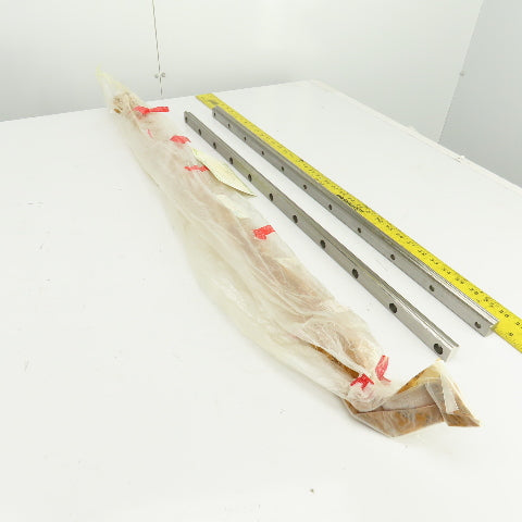 THK 3HR3065UU+830LSP Linear Guide Rails 830mm L x 18mm W x 27mm H Lot Of 2