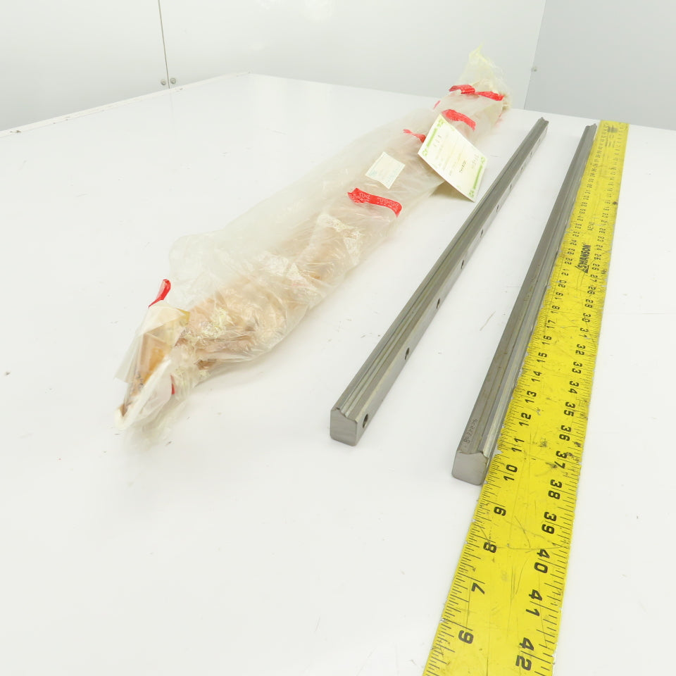 THK 3HR3065UU+830LSP Linear Guide Rails 830mm L x 18mm W x 27mm H Lot Of 2