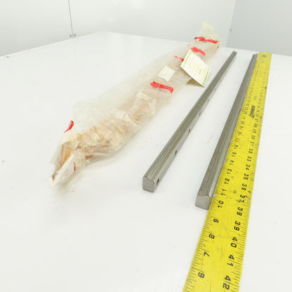 THK 3HR3065UU+830LSP Linear Guide Rails 830mm L x 18mm W x 27mm H Lot Of 2