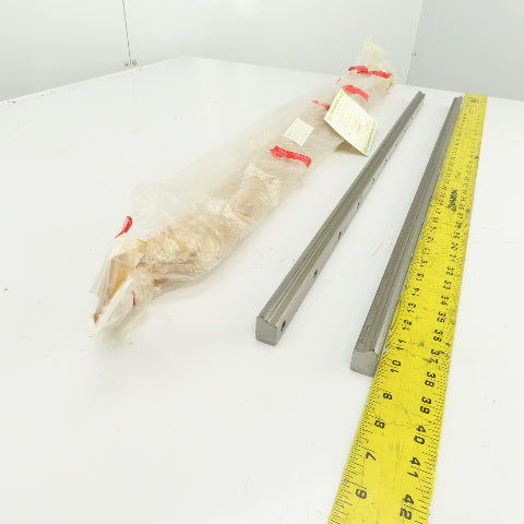 THK 3HR3065UU+830LSP Linear Guide Rails 830mm L x 18mm W x 27mm H Lot Of 2