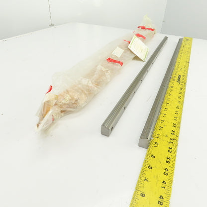 THK 3HR3065UU+830LSP Linear Guide Rails 830mm L x 18mm W x 27mm H Lot Of 2