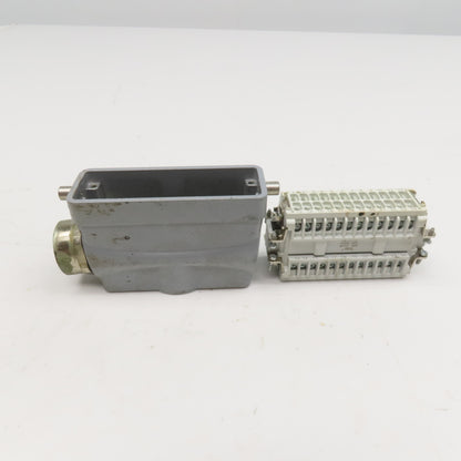 Thomas Betts MS 224B SH 724 MV 24 Position Connector Insert And Hood Side Entry