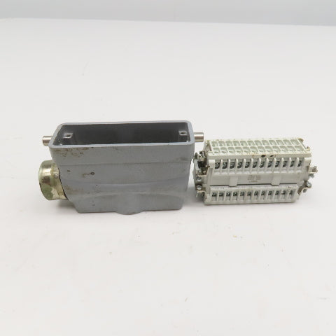 Thomas Betts MS 224B SH 724 MV 24 Position Connector Insert And Hood Side Entry