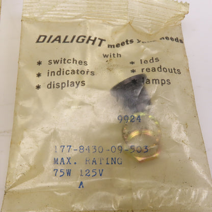 Dialight 177-8430-09-503 Incandescent Indicator Socket 75W 125V Lot Of 2