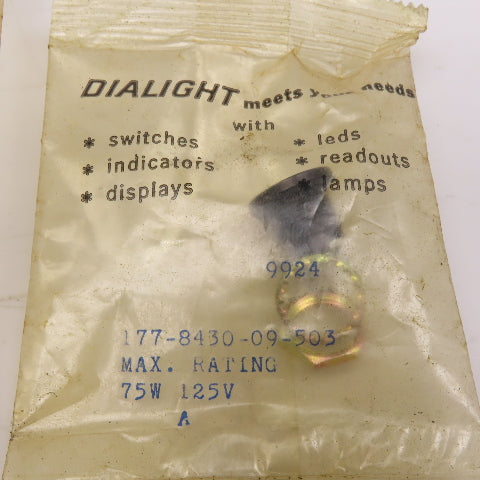 Dialight 177-8430-09-503 Incandescent Indicator Socket 75W 125V Lot Of 2