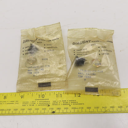 Dialight 177-8430-09-503 Incandescent Indicator Socket 75W 125V Lot Of 2
