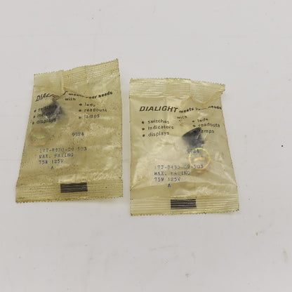 Dialight 177-8430-09-503 Incandescent Indicator Socket 75W 125V Lot Of 2