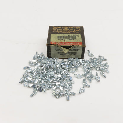 Brighton Best 863015 #10-32 Wing Nut Low Carbon Zinc Box Of 100