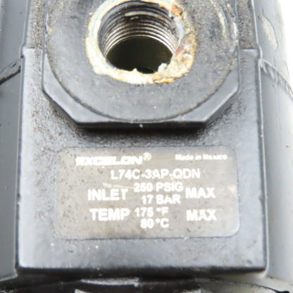 Excelon B74G-3AK-AD3-RMN 3/8" Compressed Air Filter Regulator Lubricator FRL