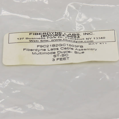 Fiberdyne Labs F9C21B2GC1603FB Multimode Duplex ST-SC 3'