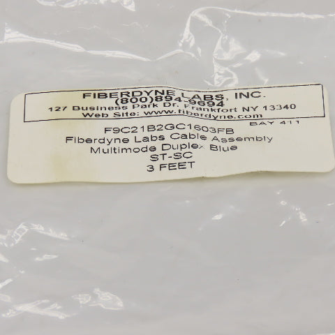 Fiberdyne Labs F9C21B2GC1603FB Multimode Duplex ST-SC 3'