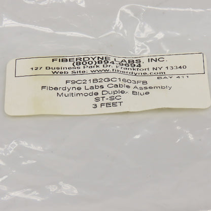 Fiberdyne Labs F9C21B2GC1603FB Multimode Duplex ST-SC 3'