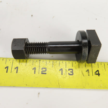 7/8" Square Hex Head Bolt 1/2-13 TPI W/Nut 2-5/8" OAL Lot Of 2