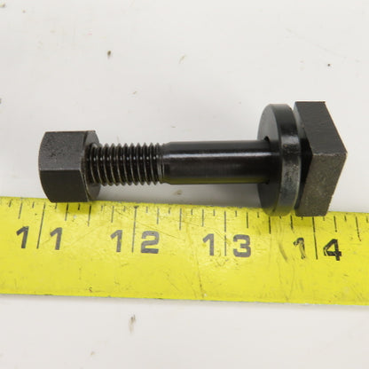 7/8" Square Hex Head Bolt 1/2-13 TPI W/Nut 2-5/8" OAL Lot Of 2