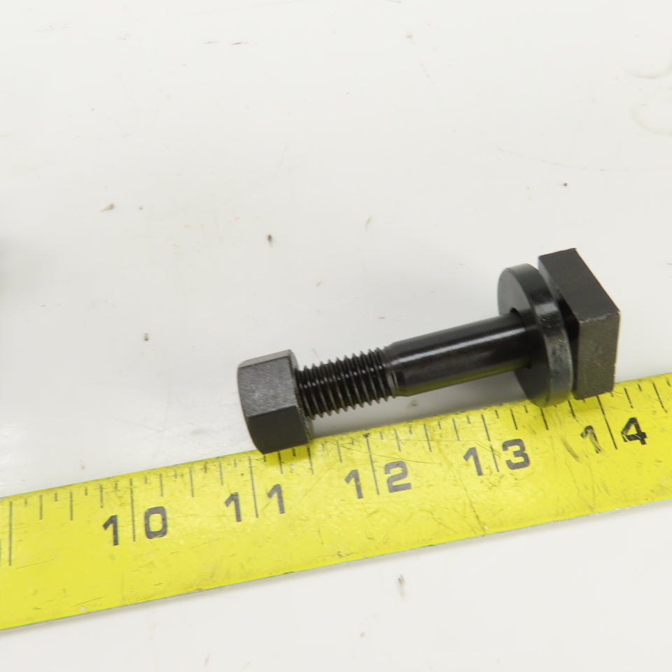 7/8" Square Hex Head Bolt 1/2-13 TPI W/Nut 2-5/8" OAL Lot Of 2