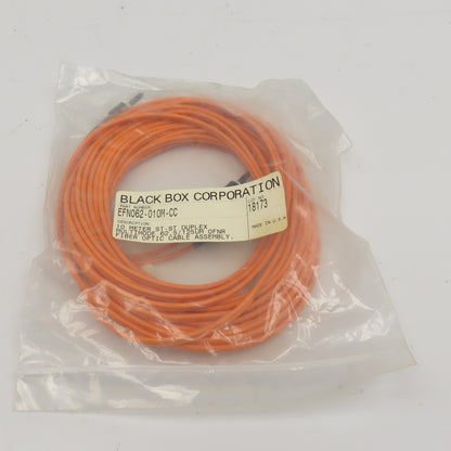 Black Box EFN062-010M-CC Multimode Fiber Optic Cable ST-ST Duplex 10 Meter