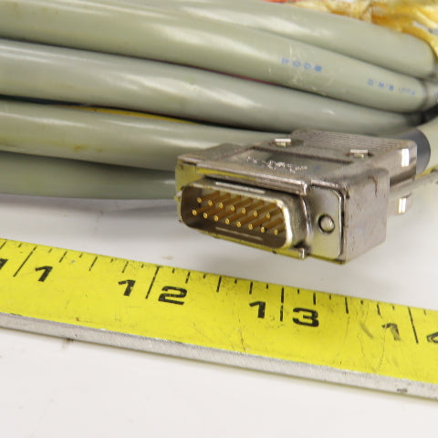 Omron XM2S-15 Connector W/Fuji E.W.C 2004 14 Conductor Cable 12' OAL