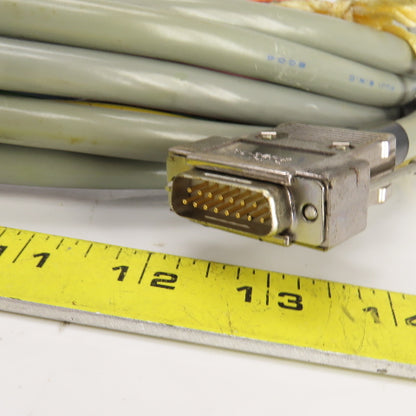 Omron XM2S-15 Connector W/Fuji E.W.C 2004 14 Conductor Cable 12' OAL