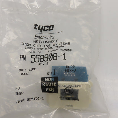 Tyco 558908-1 Netconnect Open Cabling Insert CAT 5e Light Almond