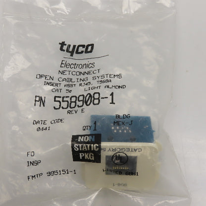 Tyco 558908-1 Netconnect Open Cabling Insert CAT 5e Light Almond