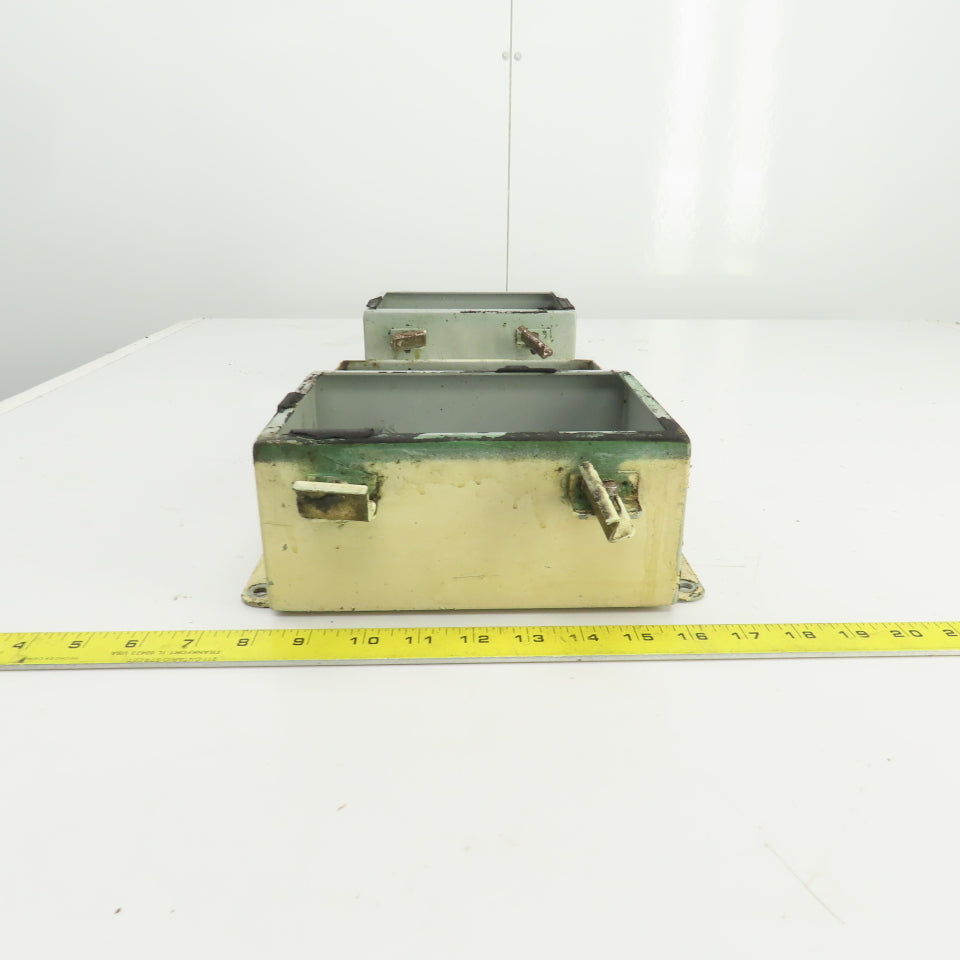 Hoffman A-806CH 8" x 6" x 3-1/2" Electrical Enclosure W/Backplate Lot Of 2