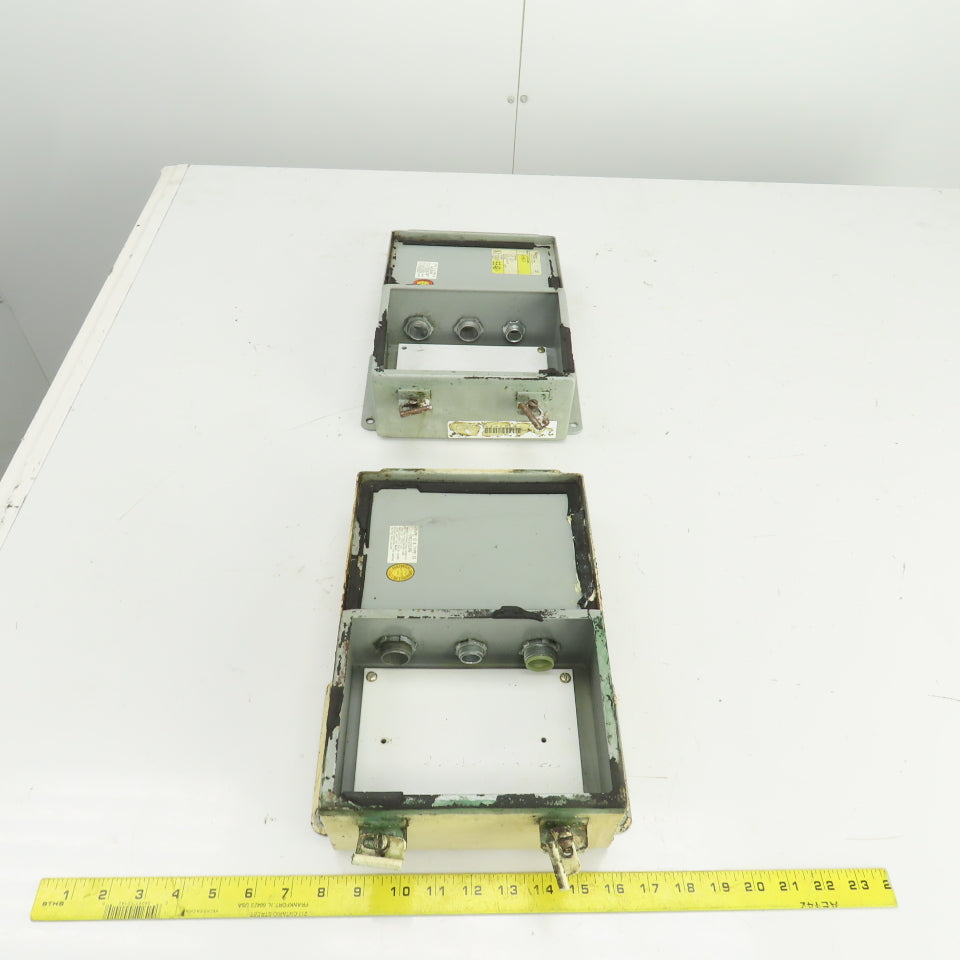 Hoffman A-806CH 8" x 6" x 3-1/2" Electrical Enclosure W/Backplate Lot Of 2