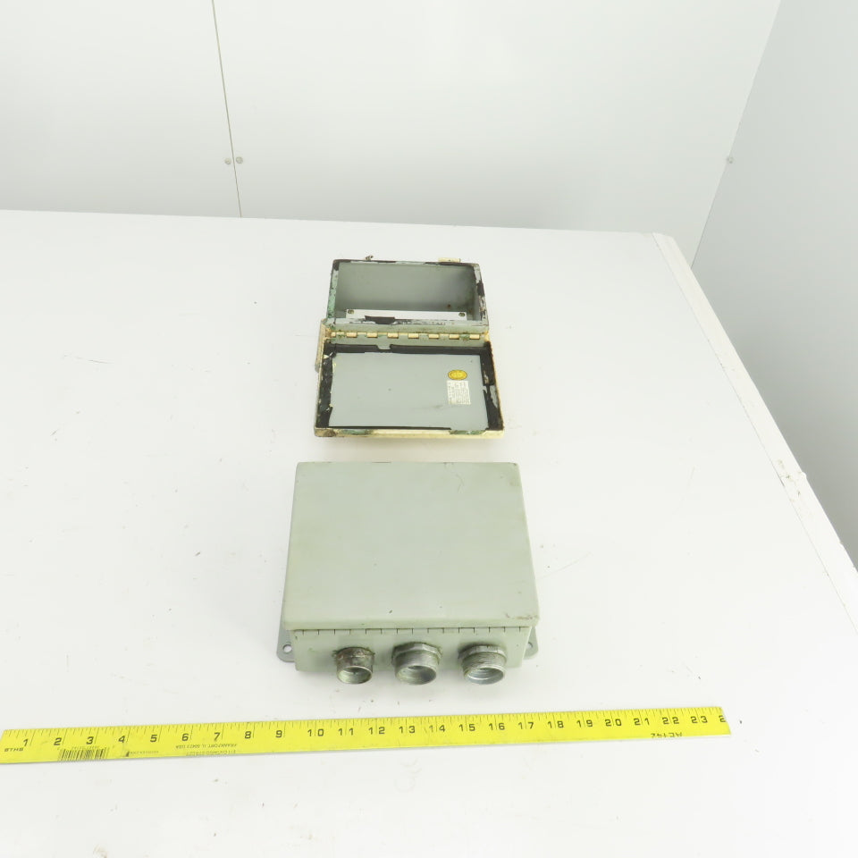 Hoffman A-806CH 8" x 6" x 3-1/2" Electrical Enclosure W/Backplate Lot Of 2