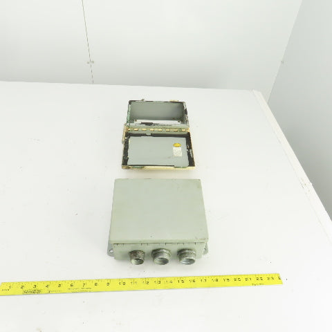 Hoffman A-806CH 8" x 6" x 3-1/2" Electrical Enclosure W/Backplate Lot Of 2