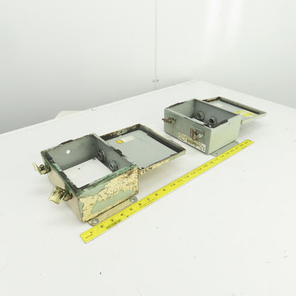 Hoffman A-806CH 8" x 6" x 3-1/2" Electrical Enclosure W/Backplate Lot Of 2