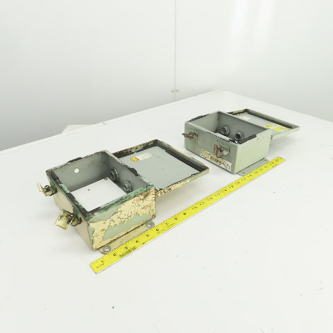 Hoffman A-806CH 8" x 6" x 3-1/2" Electrical Enclosure W/Backplate Lot Of 2