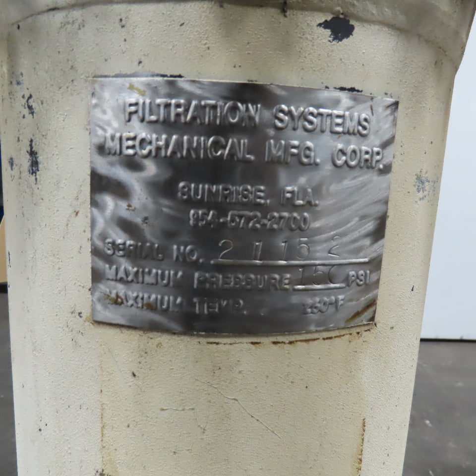 Filtration Systems 7" x 28" Steel Filter Strainer Vessel 150PSI 2" NPT