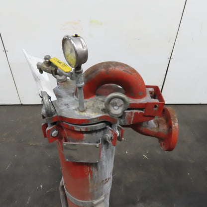 RB1-AL 7" x 27" Steel Bag Stainer Vessel 2" Flange 150PSI @ 300°F