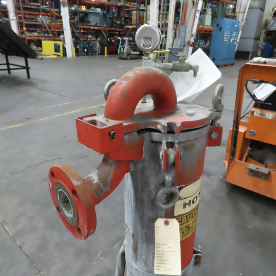 RB1-AL 7" x 27" Steel Bag Stainer Vessel 2" Flange 150PSI @ 300°F
