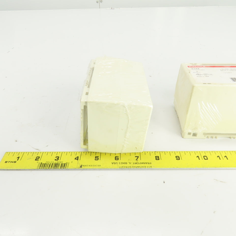 Wiremold 2344 Ivory Extra Deep Device Box 1 Gang Lot Of 3