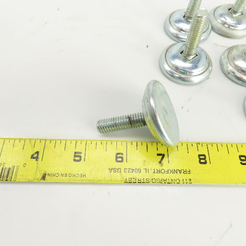 1-5/8" OD Studded Pivoting Leveling/Mounting Feet 3/8-16" Stud Lot Of 12