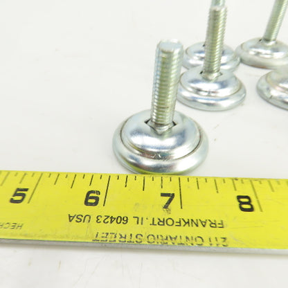 1-5/8" OD Studded Pivoting Leveling/Mounting Feet 3/8-16" Stud Lot Of 12