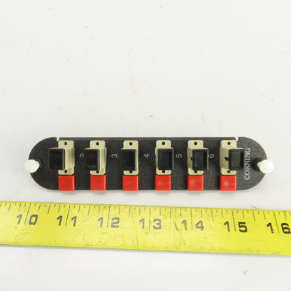 Corning CCH-CP06-56 6 Port Fiber Optic Adapter Panel W/6mm Simplex SC SLVS