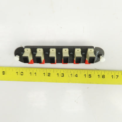 Corning CCH-CP06-56 6 Port Fiber Optic Adapter Panel W/6mm Simplex SC SLVS