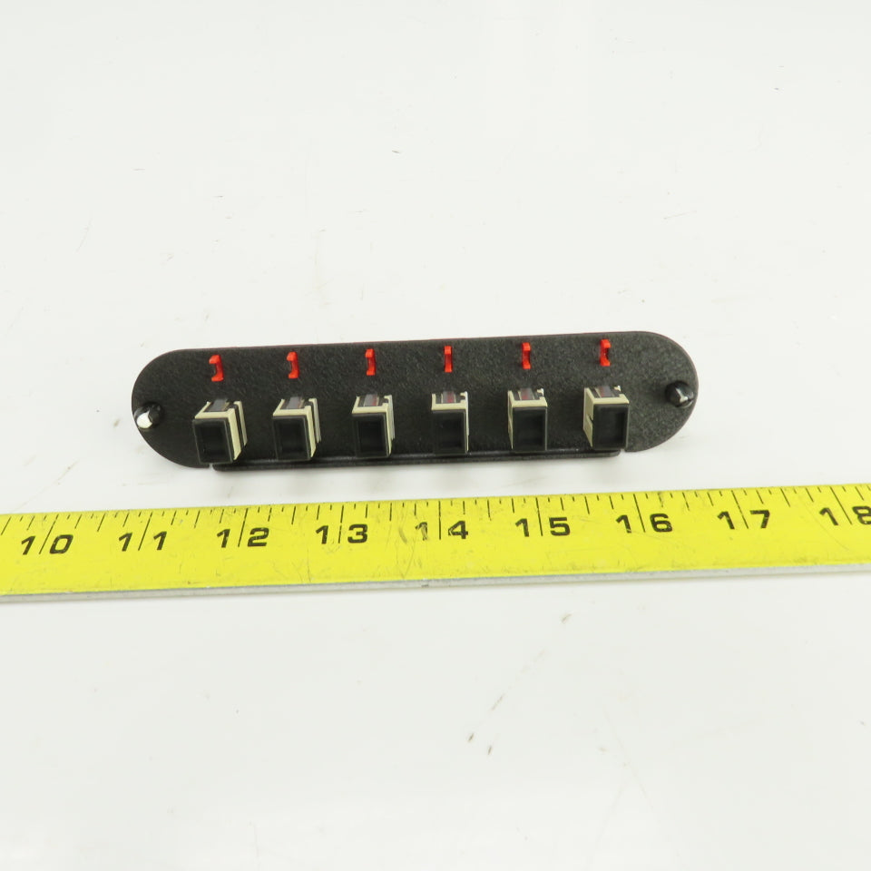 Corning CCH-CP06-56 6 Port Fiber Optic Adapter Panel W/6mm Simplex SC SLVS
