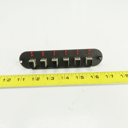 Corning CCH-CP06-56 6 Port Fiber Optic Adapter Panel W/6mm Simplex SC SLVS