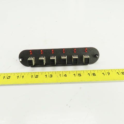 Corning CCH-CP06-56 6 Port Fiber Optic Adapter Panel W/6mm Simplex SC SLVS