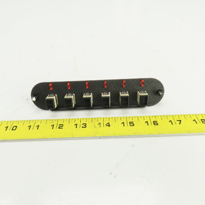 Corning CCH-CP06-56 6 Port Fiber Optic Adapter Panel W/6mm Simplex SC SLVS